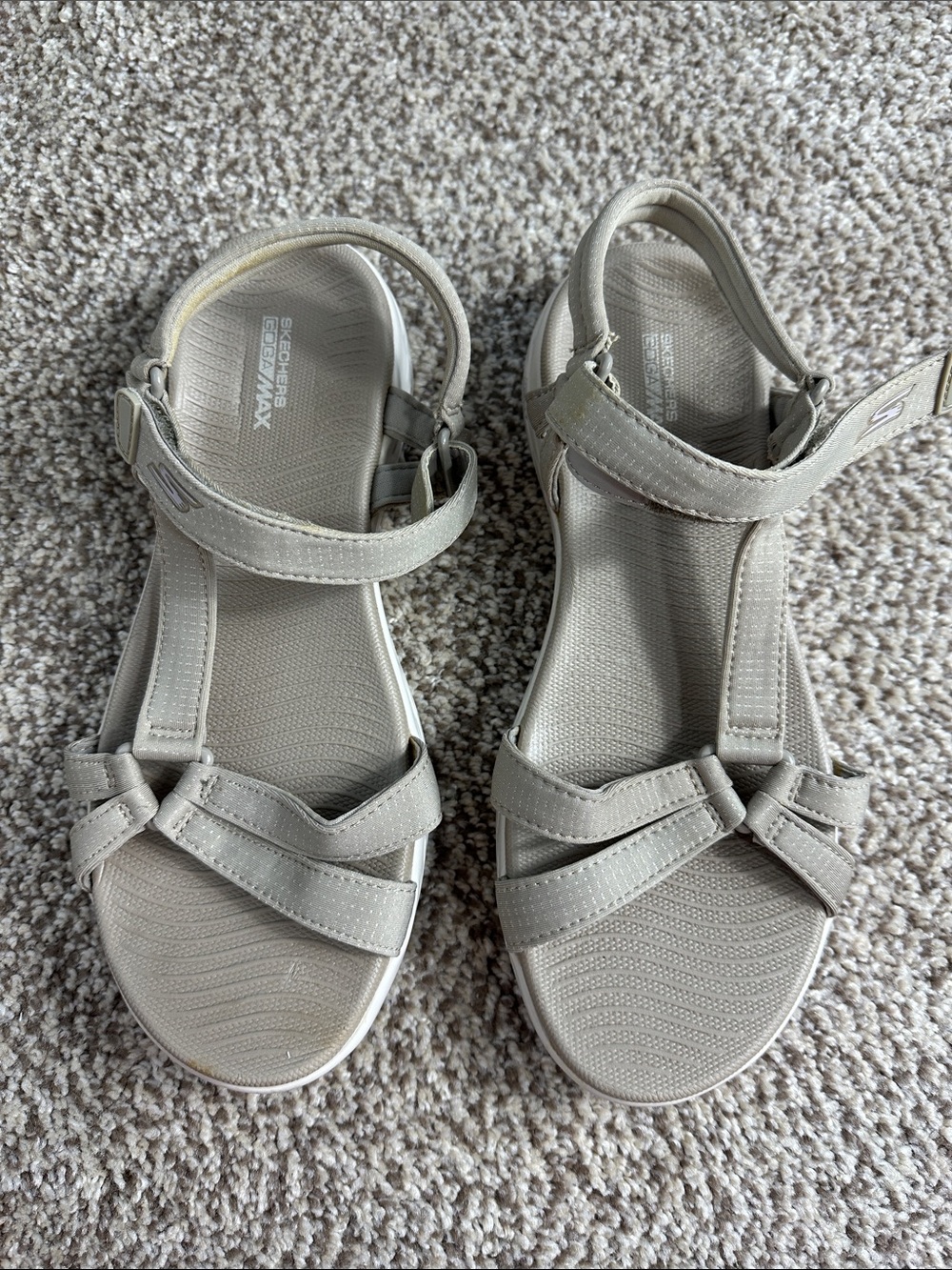 Skechers Neutral Taupe Wrap-Strap Sandals for Women